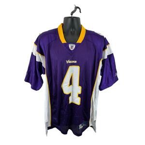Reebok On Field NFL Minnesota Vikings Brett Favre No 4 Jersey Large Printed